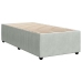 Cama box spring con colchón terciopelo gris claro 90x190 cm