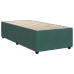 Cama box spring con colchón terciopelo verde oscuro 90x200 cm