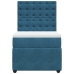 Cama box spring con colchón terciopelo azul 90x200 cm