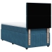 Cama box spring con colchón terciopelo azul 90x200 cm