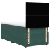 Cama box spring con colchón terciopelo verde oscuro 100x200 cm