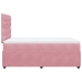 Cama box spring con colchón terciopelo rosa 120x190 cm