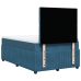 Cama box spring con colchón terciopelo azul 120x190 cm