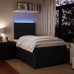 Cama box spring con colchón terciopelo negro 120x200 cm