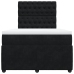 Cama box spring con colchón terciopelo negro 120x200 cm