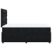 Cama box spring con colchón terciopelo negro 120x200 cm