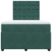 Cama box spring con colchón terciopelo verde oscuro 120x200 cm