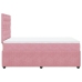 Cama box spring con colchón terciopelo rosa 120x200 cm