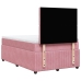 Cama box spring con colchón terciopelo rosa 120x200 cm