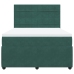 Cama box spring con colchón terciopelo verde oscuro 140x190 cm