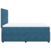 Cama box spring con colchón terciopelo azul 140x190 cm