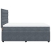 Cama box spring con colchón terciopelo gris oscuro 140x190 cm