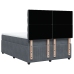 Cama box spring con colchón terciopelo gris oscuro 140x200 cm