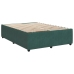 Cama box spring con colchón terciopelo verde oscuro 140x200 cm