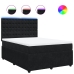 Cama box spring con colchón terciopelo negro 140x200 cm