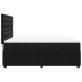 Cama box spring con colchón terciopelo negro 140x200 cm