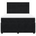 Cama box spring con colchón terciopelo negro 160x200 cm