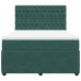 Cama box spring con colchón terciopelo verde oscuro 160x200 cm