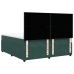 Cama box spring con colchón terciopelo verde oscuro 180x200 cm