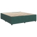 Cama box spring con colchón terciopelo verde oscuro 180x200 cm