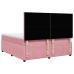 Cama box spring con colchón terciopelo rosa 180x200 cm