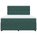 Cama box spring con colchón terciopelo verde oscuro 180x200 cm