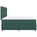 Cama box spring con colchón terciopelo verde oscuro 180x200 cm