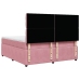 Cama box spring con colchón terciopelo rosa 180x200 cm