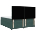 Cama box spring con colchón terciopelo verde oscuro 180x200 cm