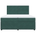 Cama box spring con colchón terciopelo verde oscuro 200x200 cm