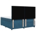 Cama box spring con colchón terciopelo azul 200x200 cm