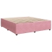 Cama box spring con colchón terciopelo rosa 200x200 cm