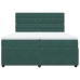 Cama box spring con colchón terciopelo verde oscuro 200x200 cm