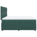 Cama box spring con colchón terciopelo verde oscuro 200x200 cm