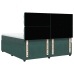 Cama box spring con colchón terciopelo verde oscuro 200x200 cm
