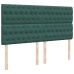 Cama box spring con colchón terciopelo verde oscuro 200x200 cm