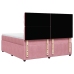 Cama box spring con colchón terciopelo rosa 200x200 cm