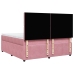 Cama box spring con colchón terciopelo rosa 200x200 cm