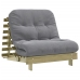 Futón sofá cama con colchón madera impregnada pino 80x206x11 cm