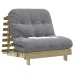 Futón sofá cama con colchón madera impregnada pino 80x206x11 cm