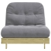 Futón sofá cama con colchón madera impregnada pino 80x206x11 cm