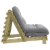 Futón sofá cama con colchón madera impregnada pino 80x206x11 cm