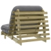 Futón sofá cama con colchón madera impregnada pino 80x206x11 cm