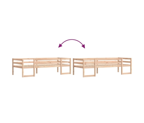 Estructura de cama para niños madera maciza de pino 80x200 cm