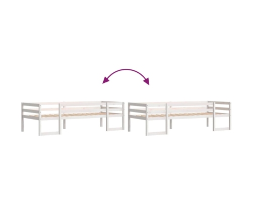 Estructura de cama para niños madera de pino blanco 90x200 cm