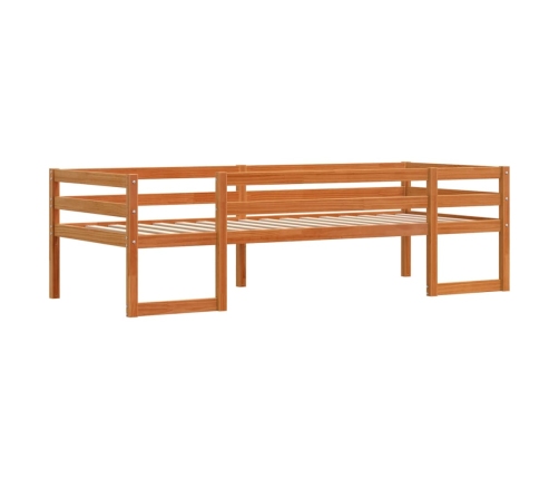 Estructura de cama para niños madera de pino marrón 90x200 cm