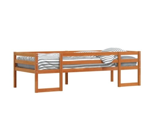 Estructura de cama para niños madera de pino marrón 90x200 cm