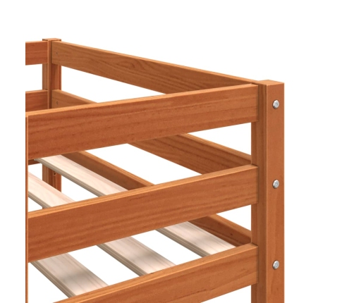 Estructura de cama para niños madera de pino marrón 90x200 cm