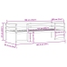 Estructura de cama infantil madera maciza de pino 90x190 cm