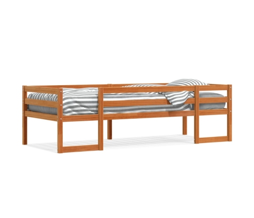 Estructura de cama para niños madera de pino marrón 90x190 cm